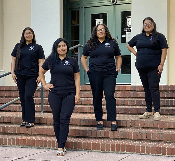 Ariana Prudente Daza- Vice President, Deyci Nunez Garcia-President, Blanca Delgado-Treasurer, Rebeca Delgado Mendez-Secretary